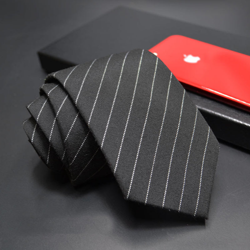 Black Striped Tie for Men