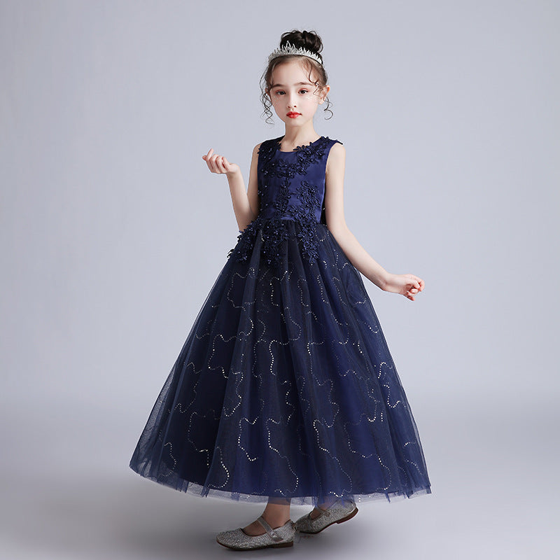 Robe en tulle pour filles, magnifique robe de soirée pour hôtesses