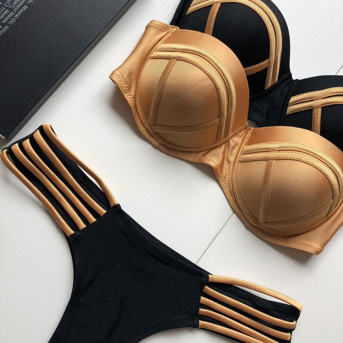 Maillot de bain bikini moderne taille haute pour femme