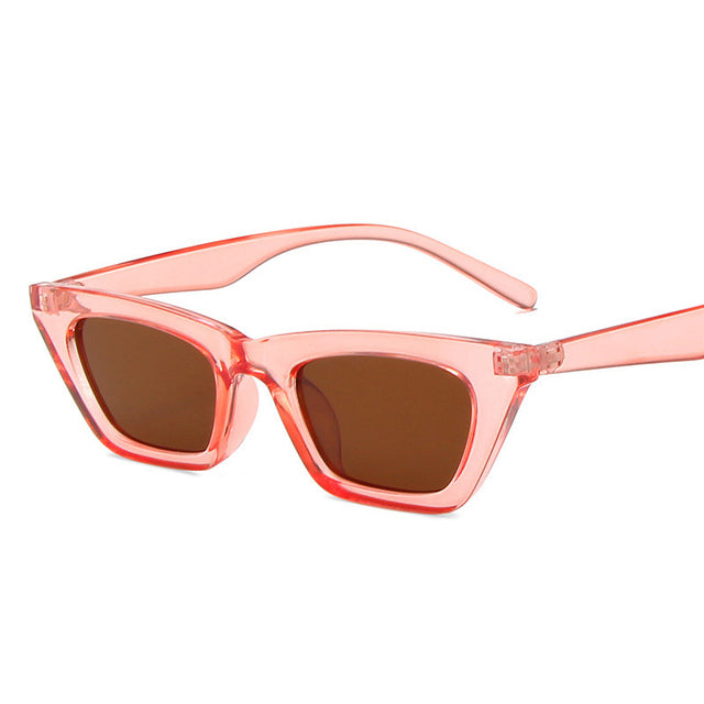 Lunettes de soleil de luxe œil de chat miroir pour femme
