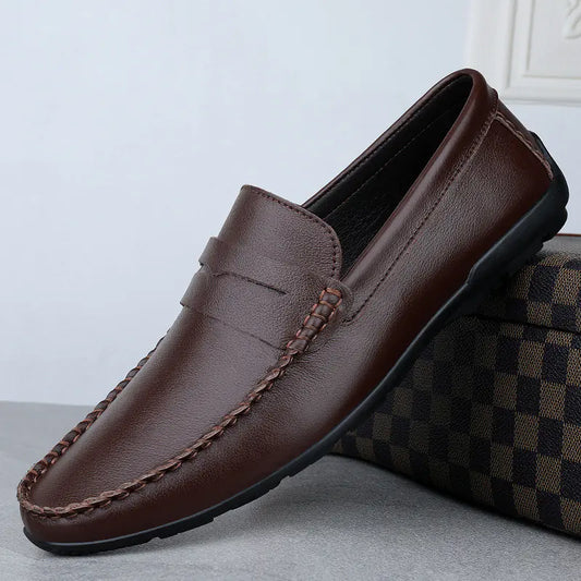 Men's British Driving Shoes in Layer Cowhide