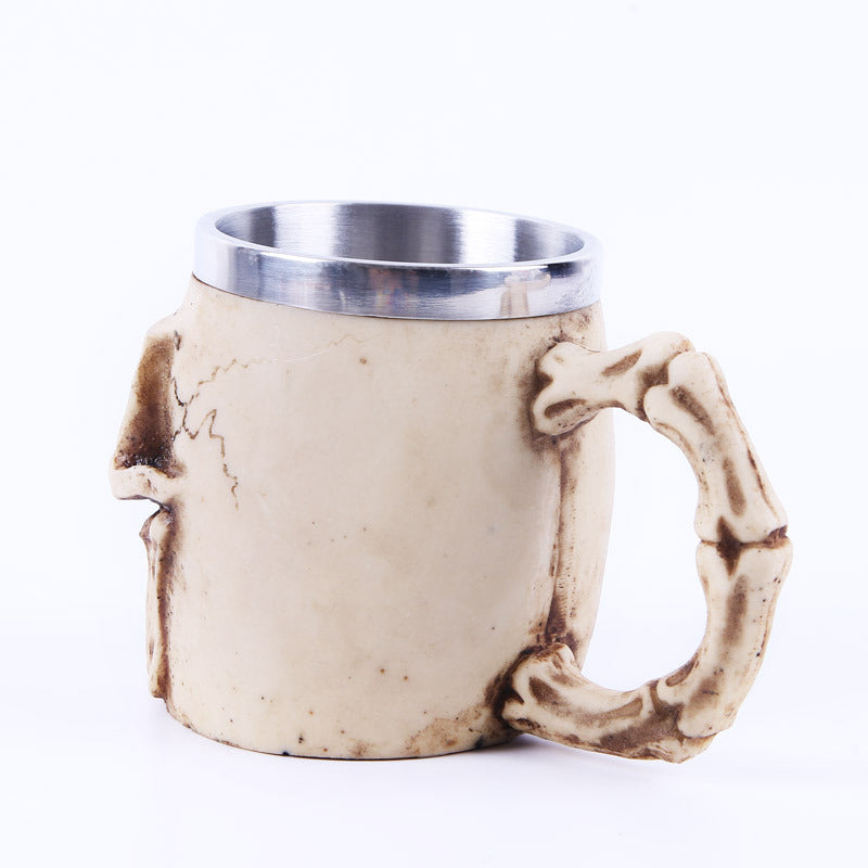 Skull Mug Tankard - Resin Beer Stein for Halloween