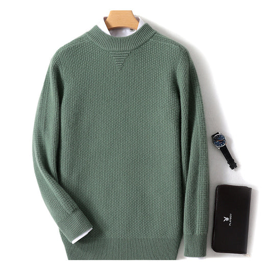 Men's Cashmere Half-High Collar Business Sweater