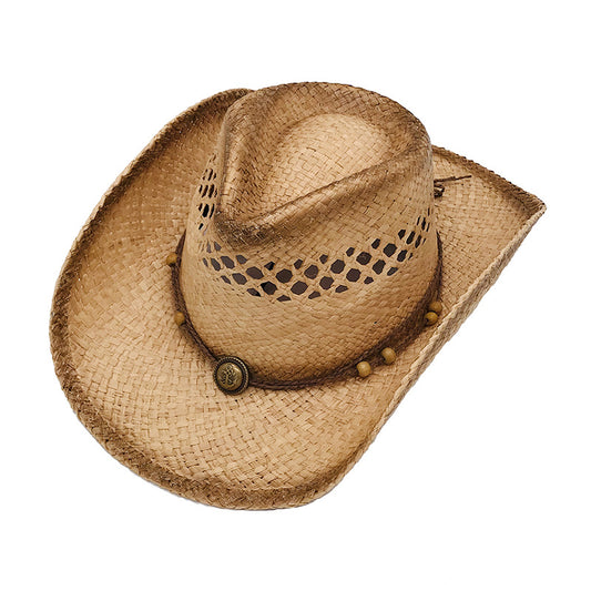 Western Cowboy Style Sun Hat for Beach Vacation