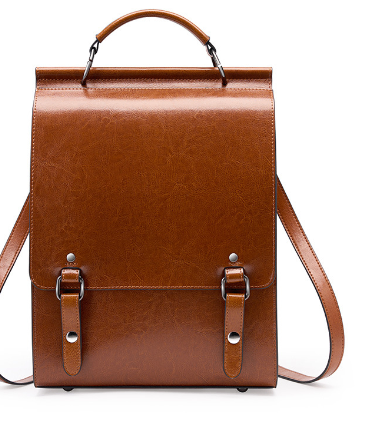Glossy Leather Fashion Backpack