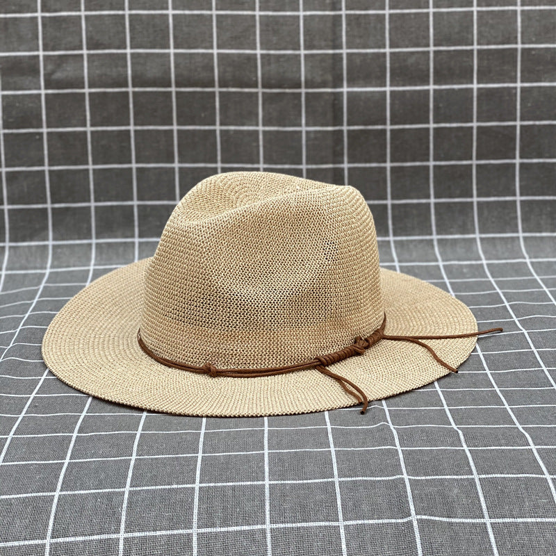 Chapeau de paille d'été à large bord pour la plage et la protection solaire