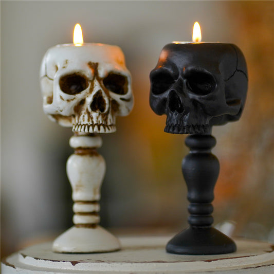 Black Standing Skull Decor Ornament for Halloween Party