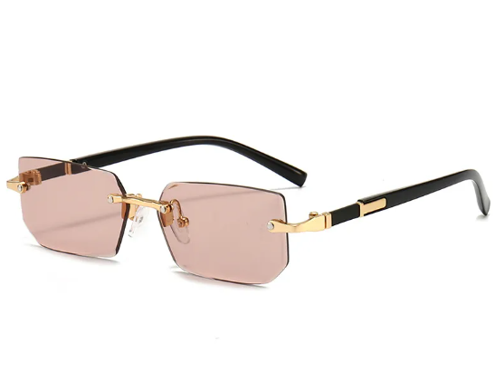 Lunettes de soleil sans monture pour femme, couleur gelée, tendance