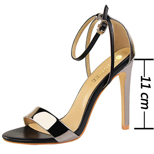 Colorful High Heeled Party Sandals for Women