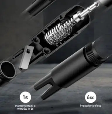 Dual Function Car Safety Hammer