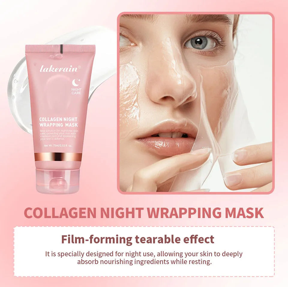 Masque de nuit visage hydratant anti-rides au collagène