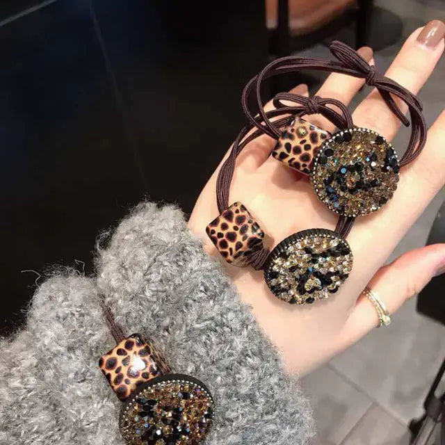 Korean Leopard Print Hair Tie Bracelet Hair Accessory