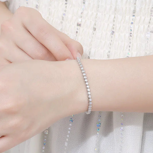 Moissanite Silver Bracelet for Women