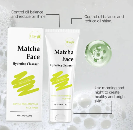 Nettoyant hydratant pour le visage au matcha
