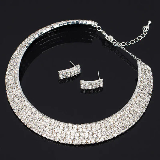 Luxury Crystal Choker & Earring Set