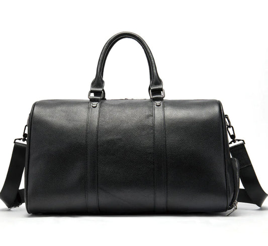 Genuine Leather Casual Travel Bag and Shoulder Tote