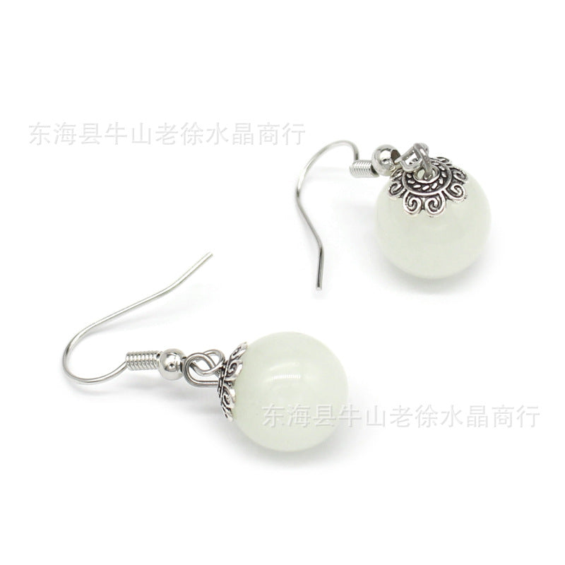 Glow-in-the-Dark Pearl Earrings for Halloween (Wholesale)