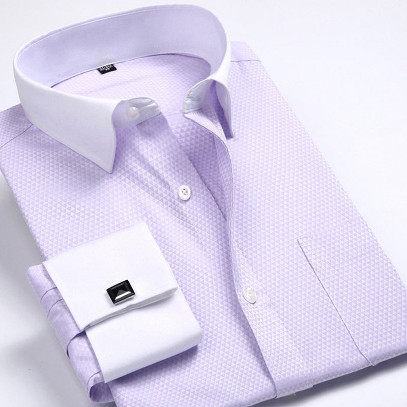 Chemise habillée personnalisée pour homme à boutons de manchette pour le travail
