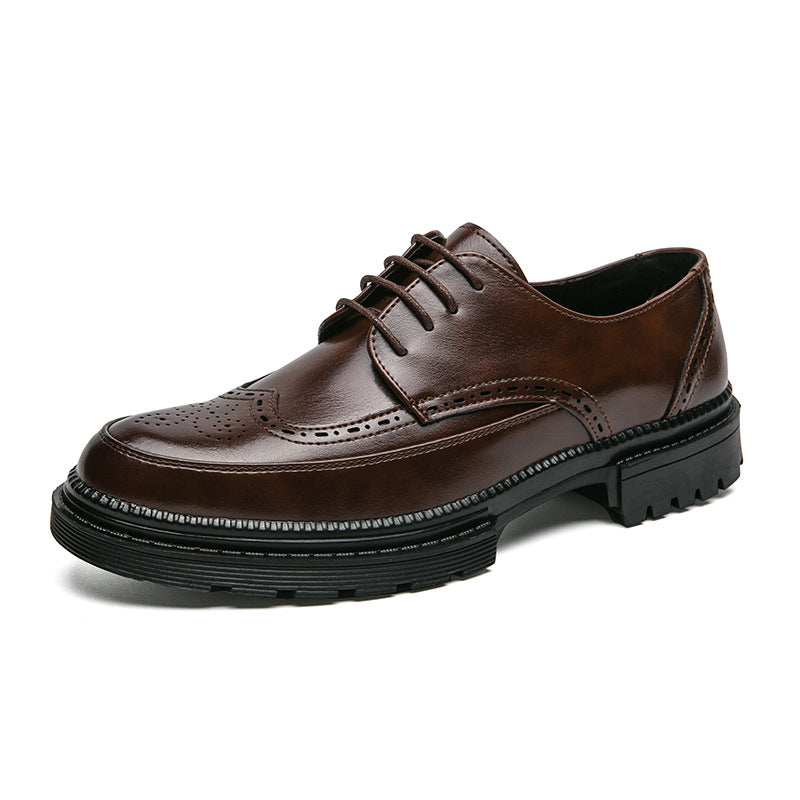 Chaussures habillées décontractées en cuir pointues coréennes pour hommes