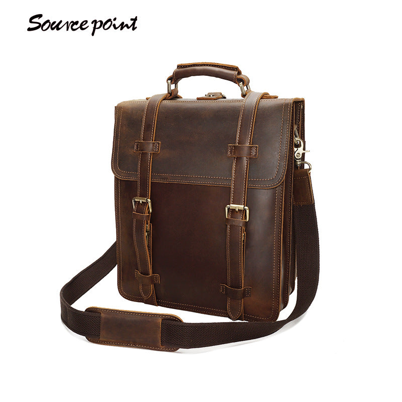 Genuine Leather Laptop Backpack