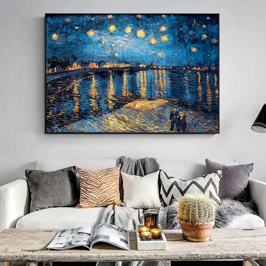 Abstract Starry Sky Canvas Wall Art