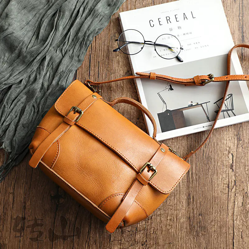 Handmade Vegetable Tanned Leather Bag for Women