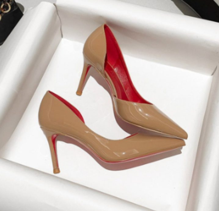 Scarpa Apollo Red-Soled Black High Heels