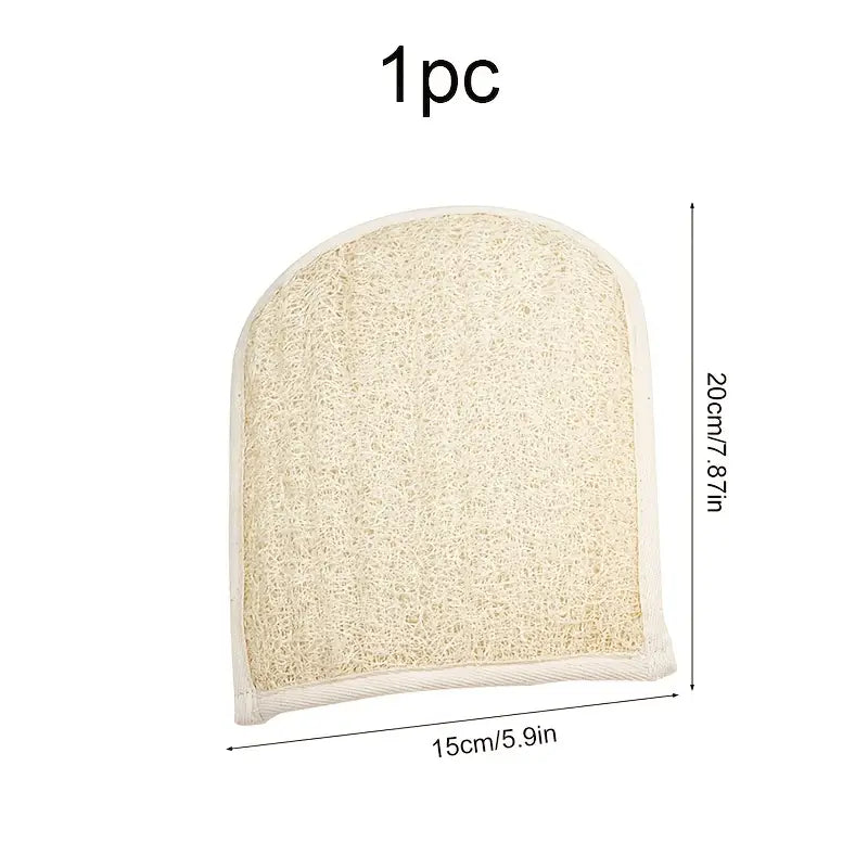Loofah Bath Towel with Double-Sided Scrub Gloves (1pc)