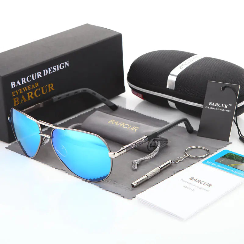 Lunettes de soleil polarisées classiques pour hommes - Design BARCUR