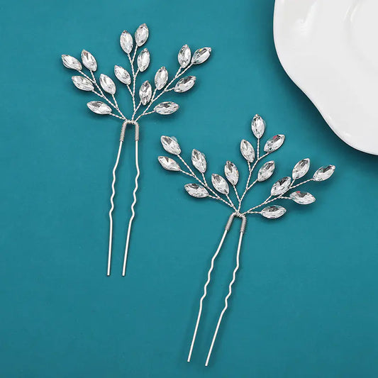 Handcrafted Rhinestone Hairpin for Brides in Hanfu Style