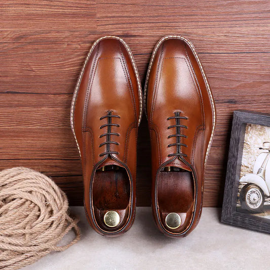 Men's Trendy Top Layer Leather Shoes