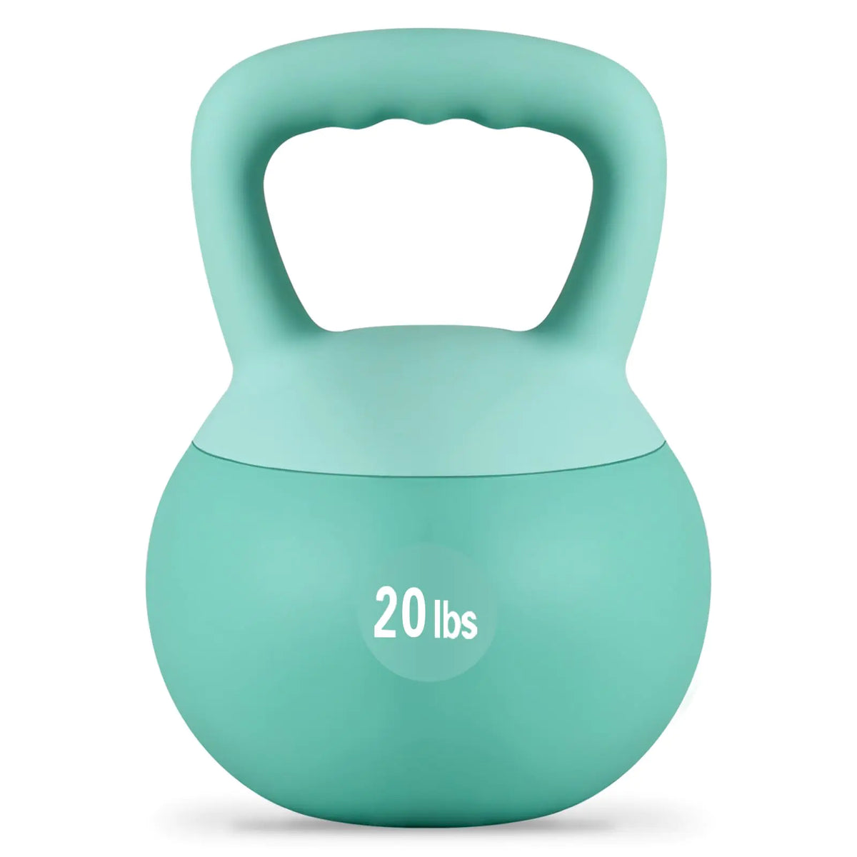DlandHome Kettlebell 20lbs Mint Green Iron PVC Filled Soft Kettlebell-Weights for Strength Training Full Body Workout