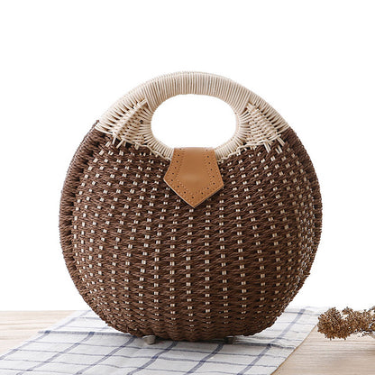 Cute Woven Shell Handbag for Beach Vacation