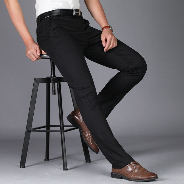 Pantalon de costume d'affaires en coton de haute qualité pour hommes
