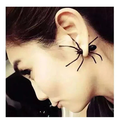Creepy Black Spider Earrings for Halloween Costumes