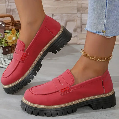 Chaussures décontractées pour femmes au fini mat de style britannique