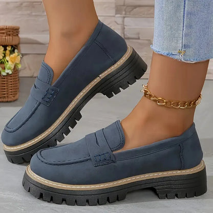 Chaussures décontractées pour femmes au fini mat de style britannique