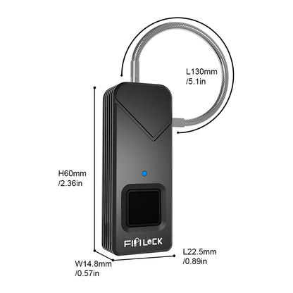Mini-cadenas portable à empreinte digitale pour sacs et armoires haut de gamme