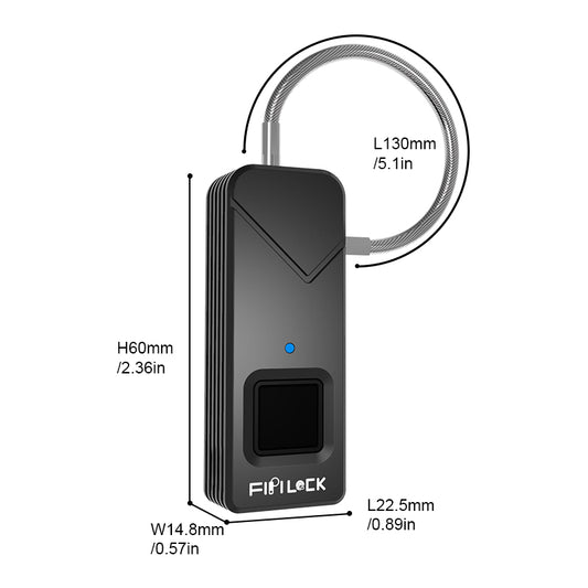 Portable Mini Fingerprint Lock for High-End Bags and Cabinets