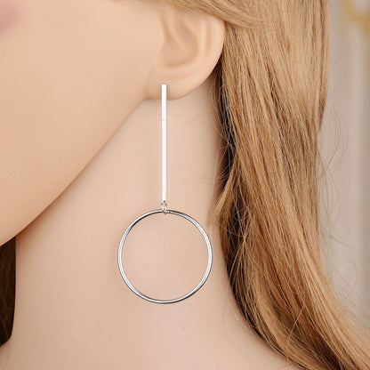 Wholesale Korean Style Round Hollow Pendant Earrings