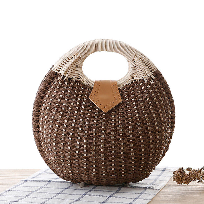 Cute Woven Shell Handbag for Beach Vacation