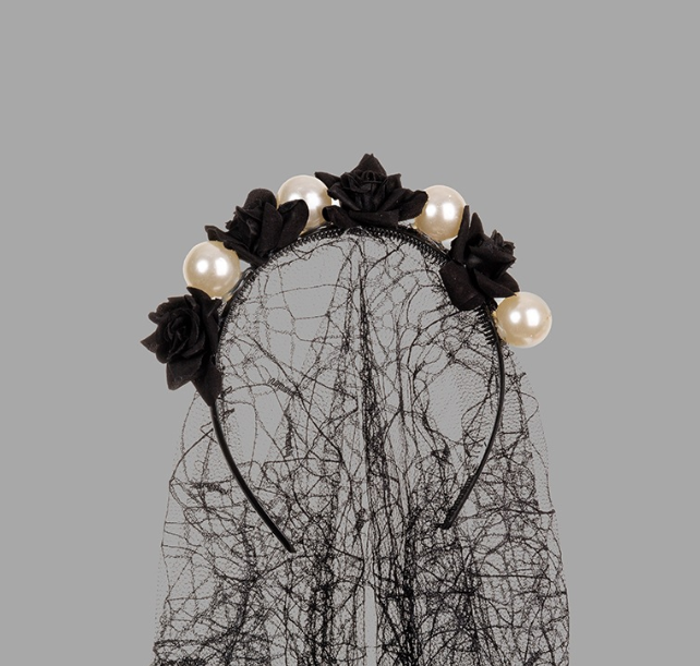 Rose Floral Headband for Day of the Dead Celebration