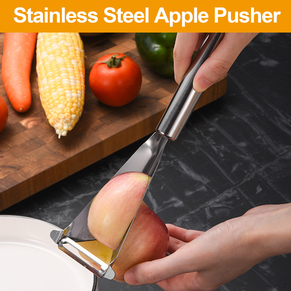 Stainless Steel Triangular Apple Push Knife