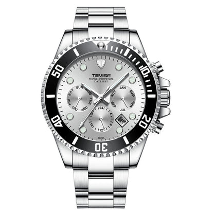 Montre Automatique Étanche Tevise 823 Six Aiguilles pour Homme