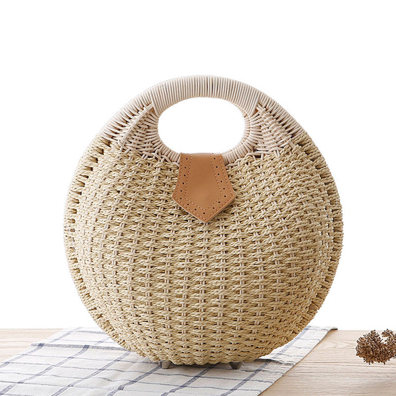 Cute Woven Shell Handbag for Beach Vacation