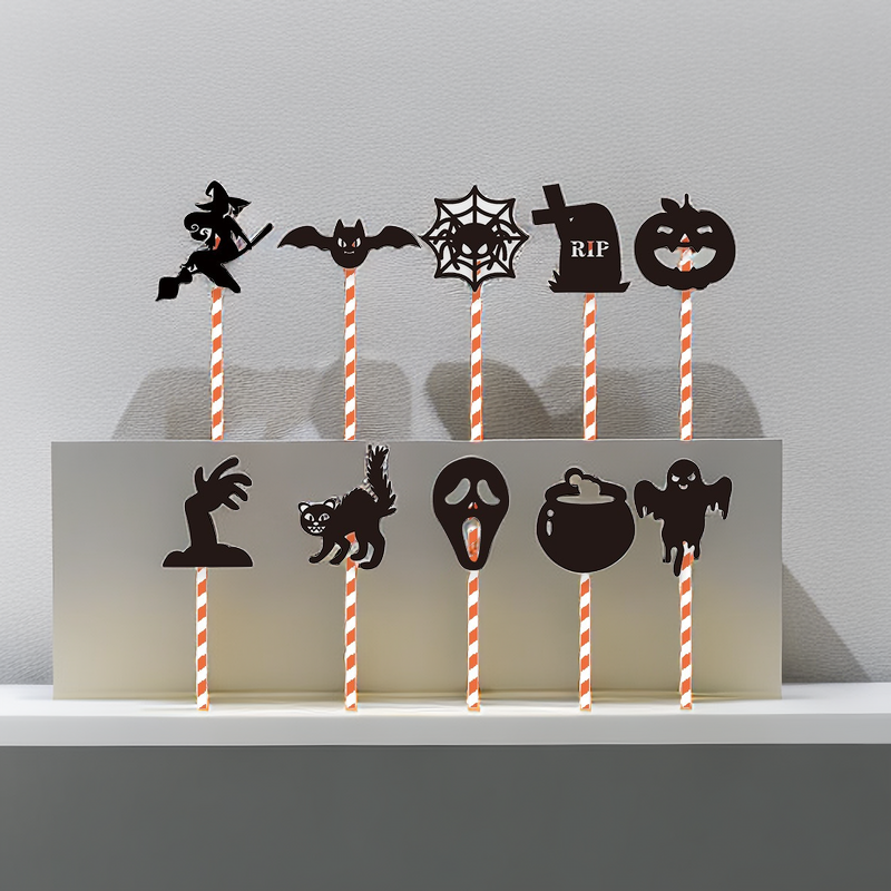 10PCS Halloween Day of the Dead Cake Decoration Set