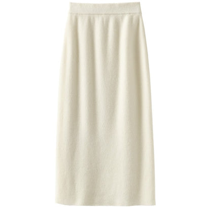 Women's Thickened Cashmere Knitted Skirt for Fall/Winter