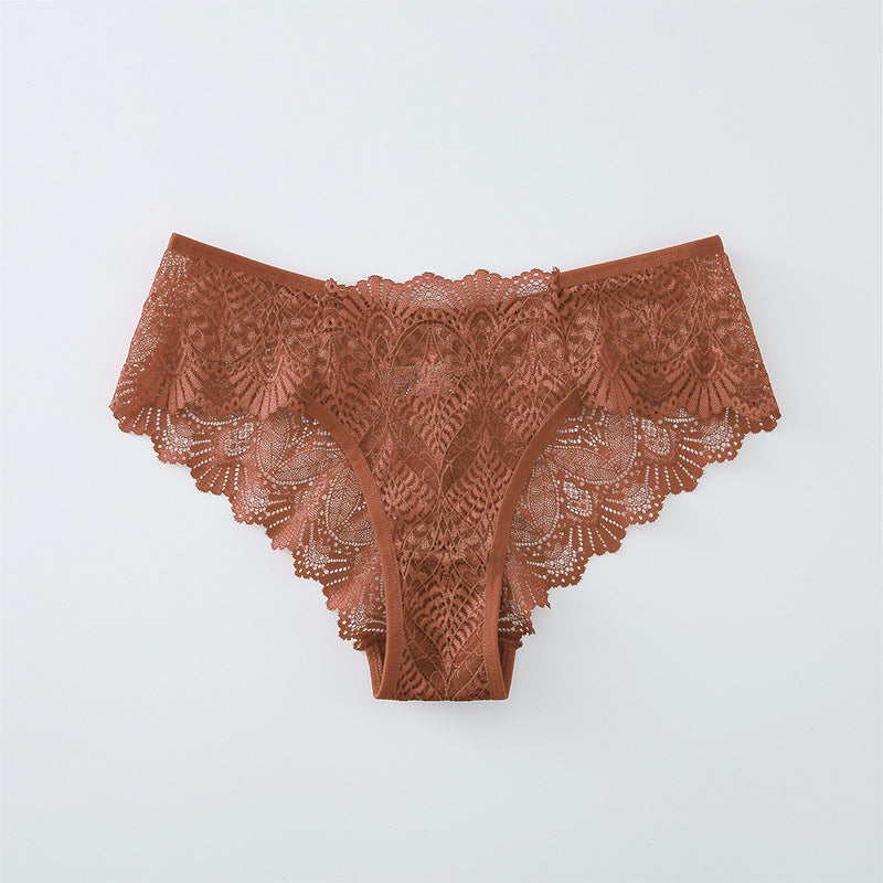 Hollowed Out Lace Cotton Shorts