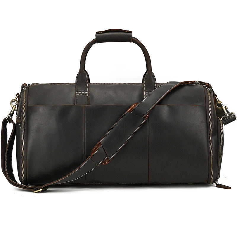 Vintage Multifunctional Leather Duffle Travel Bag