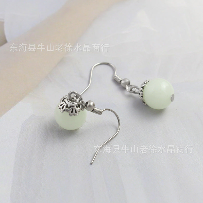 Glow-in-the-Dark Pearl Earrings for Halloween (Wholesale)